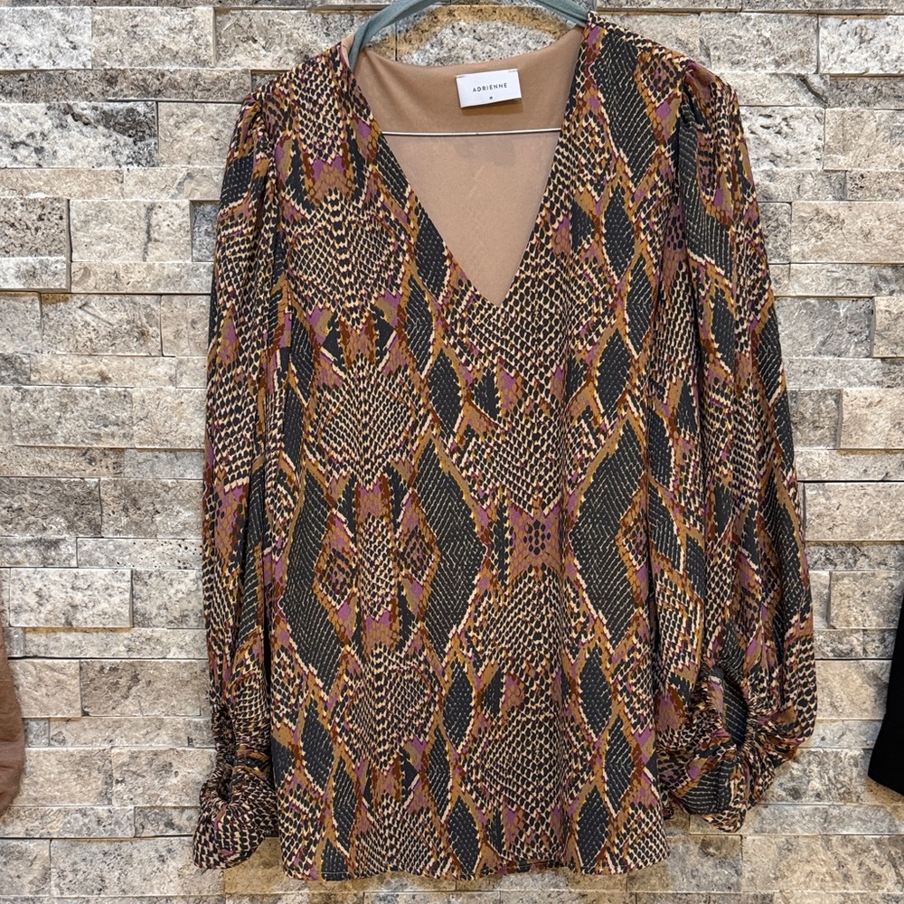 Adrienne Multicolor V-Neck Blouse